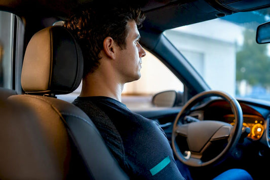 Driver demonstrating neutral neck posture